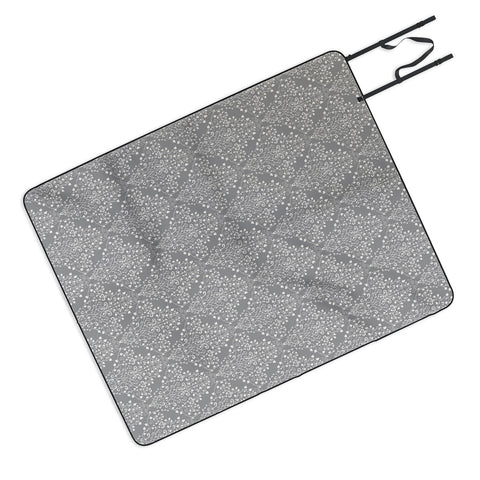 Avenie Neutral Art Nouveau Damask Picnic Blanket