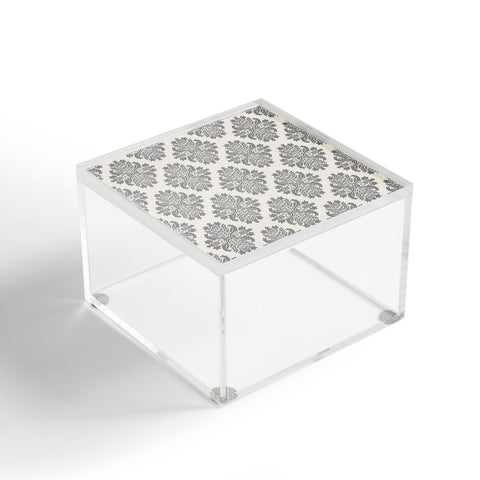 Avenie Neutral Damask Flourish Acrylic Box