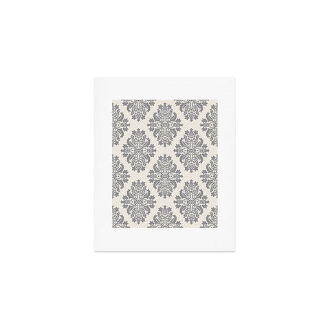 Avenie Neutral Damask Flourish Art Print