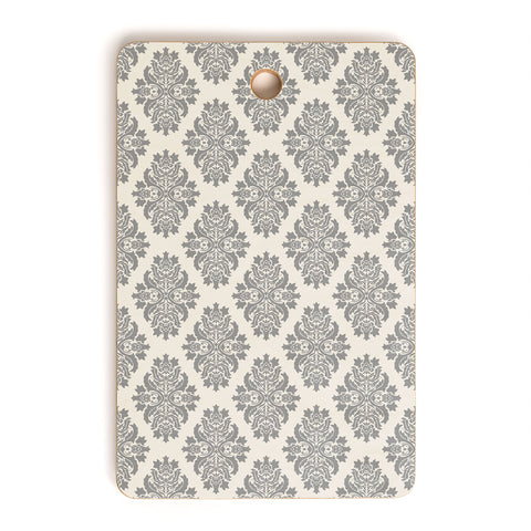 Avenie Neutral Damask Flourish Cutting Board Rectangle