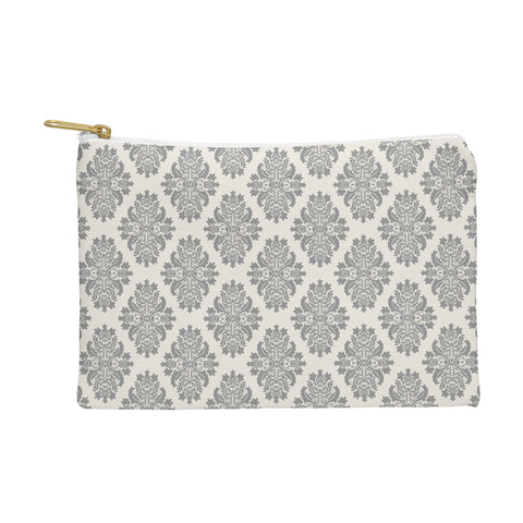 Avenie Neutral Damask Flourish Pouch