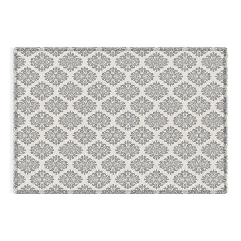 Avenie Neutral Damask Flourish Outdoor Rug