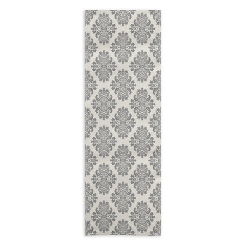 Avenie Neutral Damask Flourish Yoga Towel