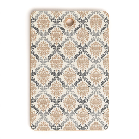 Avenie Neutral Floral Damask Cutting Board Rectangle