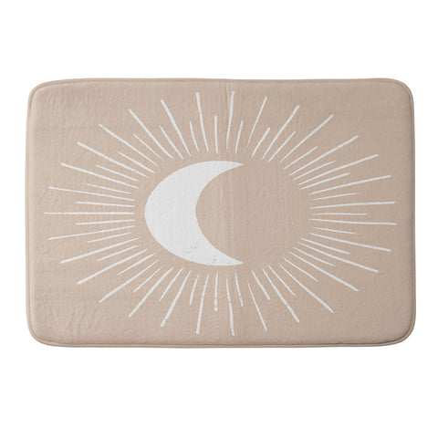 Avenie Nightglow Moon Neutral Memory Foam Bath Mat