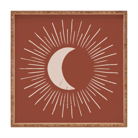Avenie Nightglow Moon Rust Square Tray