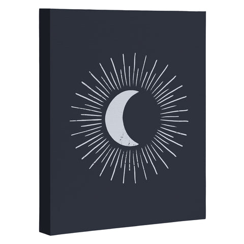 Avenie Nightglow Navy Art Canvas