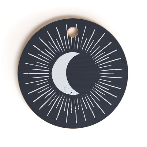 Avenie Nightglow Navy Cutting Board Round