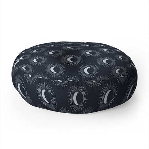 Avenie Nightglow Navy Floor Pillow Round