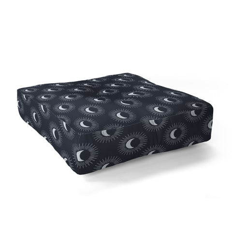Avenie Nightglow Navy Floor Pillow Square