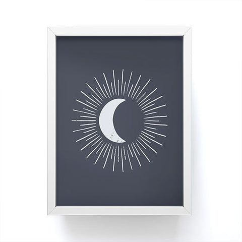 Avenie Nightglow Navy Framed Mini Art Print