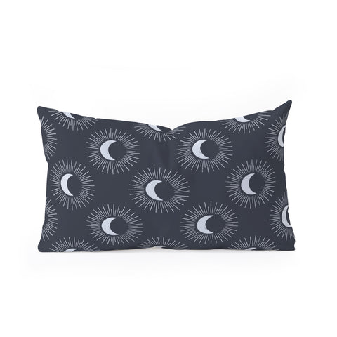 Avenie Nightglow Navy Oblong Throw Pillow
