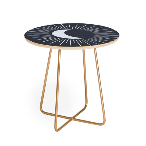 Avenie Nightglow Navy Round Side Table