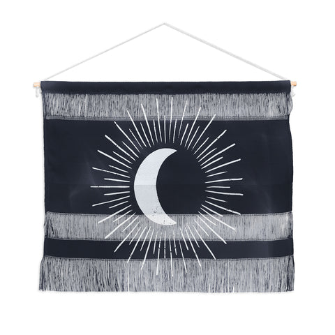 Avenie Nightglow Navy Wall Hanging Landscape