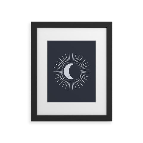 Avenie Nightglow Navy Framed Art Print