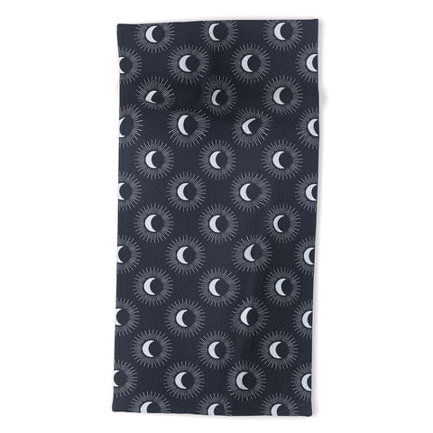 Avenie Nightglow Navy Beach Towel