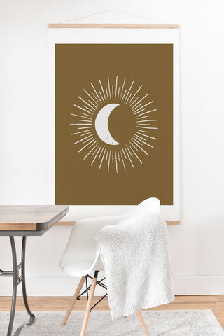 Avenie Nightglow Olive Green Art Print And Hanger