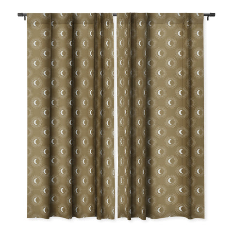 Avenie Nightglow Olive Green Blackout Window Curtain
