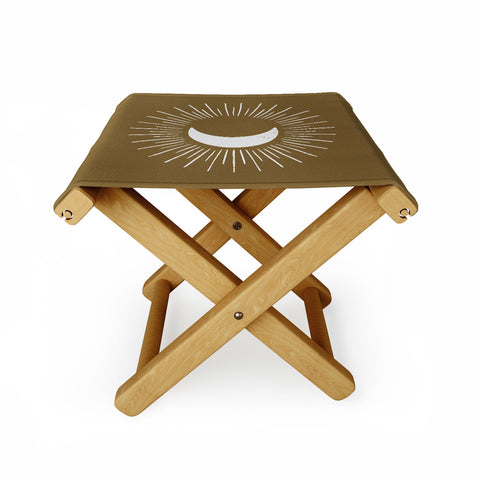 Avenie Nightglow Olive Green Folding Stool