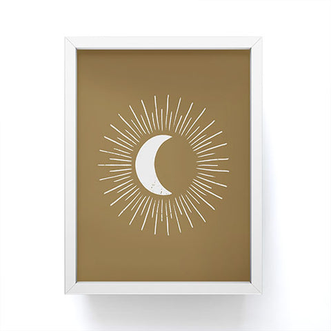 Avenie Nightglow Olive Green Framed Mini Art Print