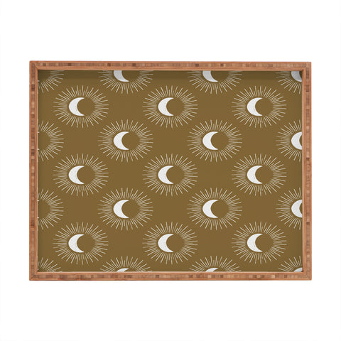 Avenie Nightglow Olive Green Rectangular Tray