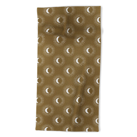 Avenie Nightglow Olive Green Beach Towel