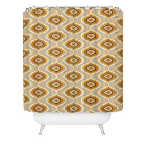 Avenie Ogee Neutral Shower Curtain