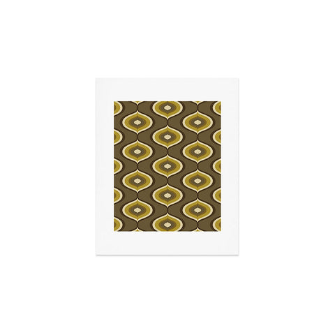 Avenie Ogee Olive Green Art Print