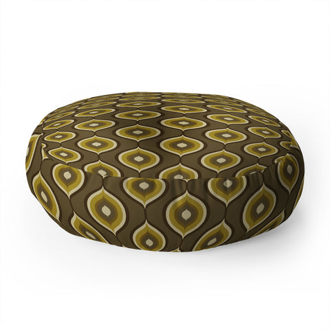 Avenie Ogee Olive Green Floor Pillow Round
