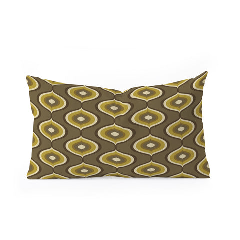 Avenie Ogee Olive Green Oblong Throw Pillow