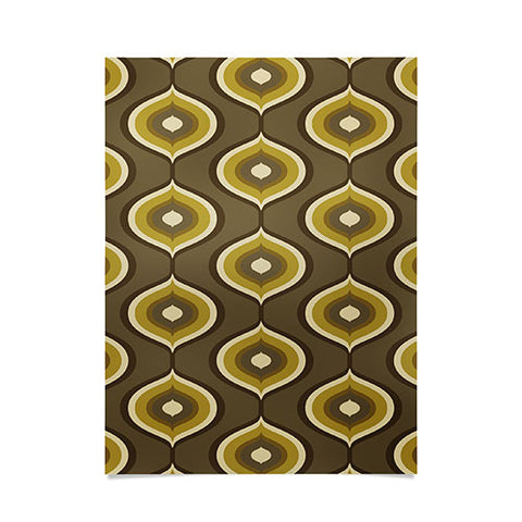 Avenie Ogee Olive Green Poster