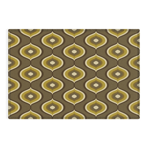 Avenie Ogee Olive Green Outdoor Rug