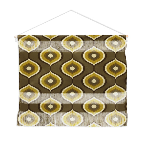 Avenie Ogee Olive Green Wall Hanging Landscape