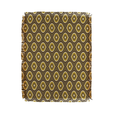 Avenie Ogee Olive Green Throw Blanket