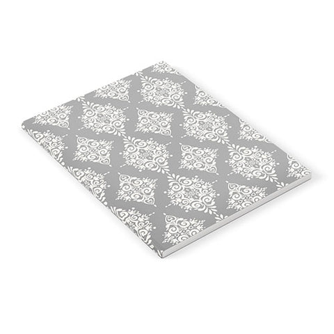 Avenie Ornate Damask Gray Notebook