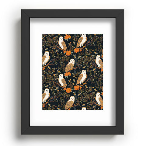 Avenie Owl Forest Recessed Framing Rectangle