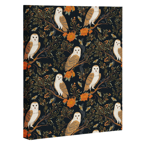 Avenie Owl Forest Art Canvas