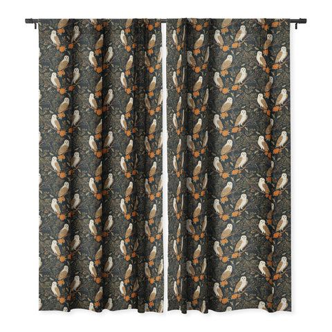 Avenie Owl Forest Blackout Window Curtain