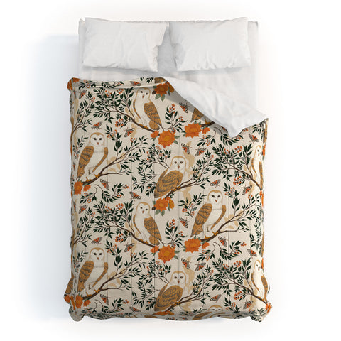 Avenie Owl Forest I Comforter
