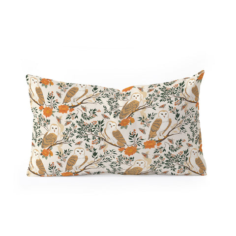 Avenie Owl Forest I Oblong Throw Pillow