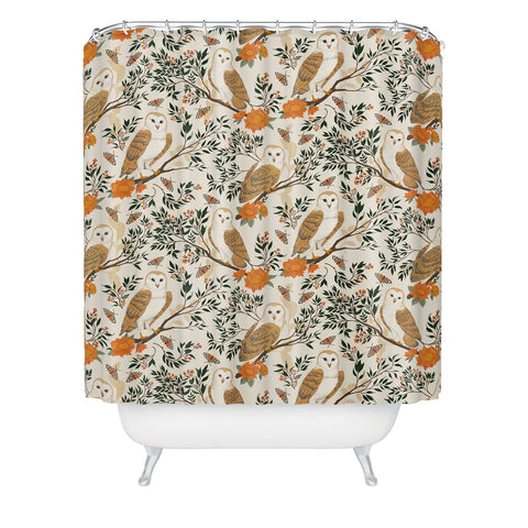 Avenie Owl Forest I Shower Curtain