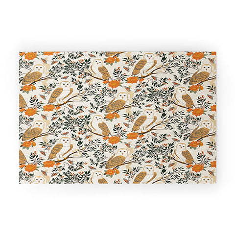 Avenie Owl Forest I Welcome Mat