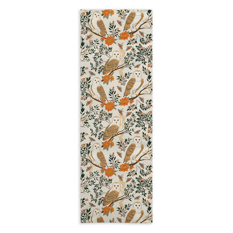 Avenie Owl Forest I Yoga Towel