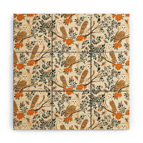 Avenie Owl Forest I Wood Wall Mural