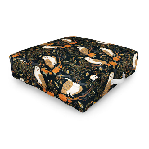 Avenie Owl Forest Outdoor Floor Cushion
