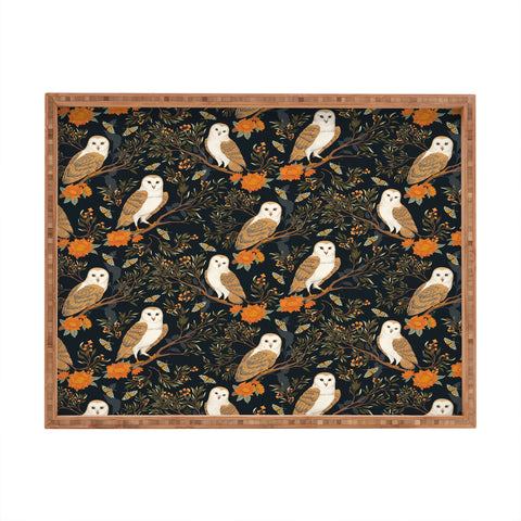Avenie Owl Forest Rectangular Tray