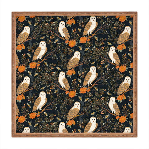 Avenie Owl Forest Square Tray