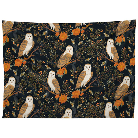 Avenie Owl Forest Tapestry