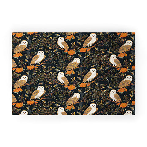 Avenie Owl Forest Welcome Mat