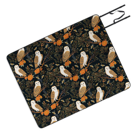 Avenie Owl Forest Picnic Blanket